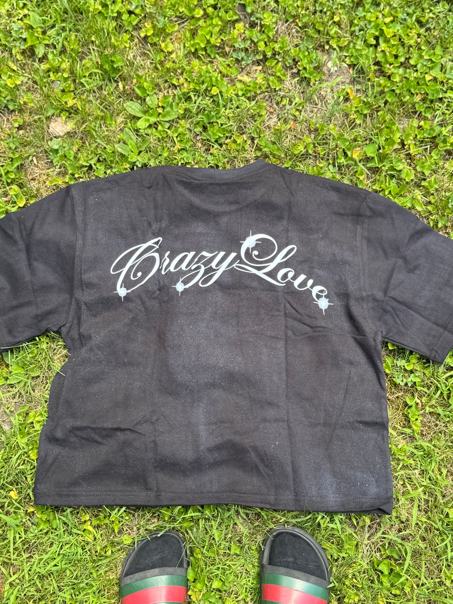 Addicted to your addiction Acid washed cropped Tshirts